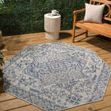 Cascade Bohemian Medallion Textured Weave Indoor/outdoor Octagon Rug