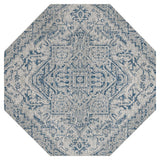 Cascade Bohemian Medallion Textured Weave Indoor/outdoor Octagon Rug