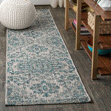 Cascade Bohemian Medallion Textured Weave Indoor/outdoor Runner Rug