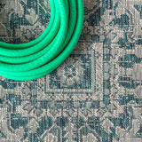 Cascade Bohemian Medallion Textured Weave Indoor/outdoor Square Rug