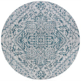 Cascade Bohemian Medallion Textured Weave Indoor/outdoor Round Rug