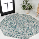 Cascade Bohemian Medallion Textured Weave Indoor/outdoor Octagon Rug