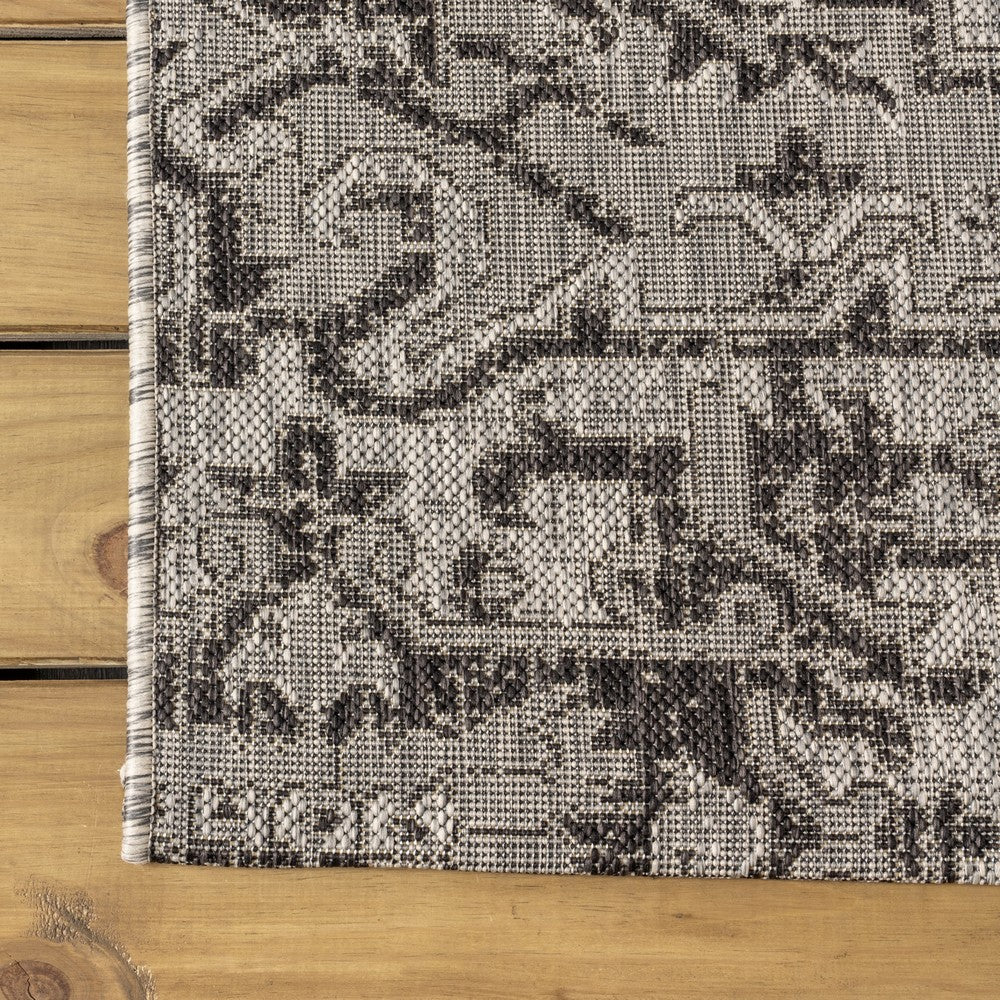 Cascade Bohemian Medallion Textured Weave Indoor/outdoor Runner Rug