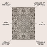 Cascade Bohemian Medallion Textured Weave Indoor/outdoor Area Rug