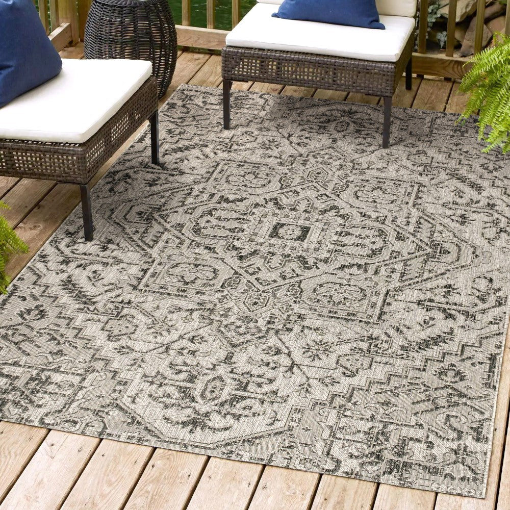 Cascade Bohemian Medallion Textured Weave Indoor/outdoor Area Rug