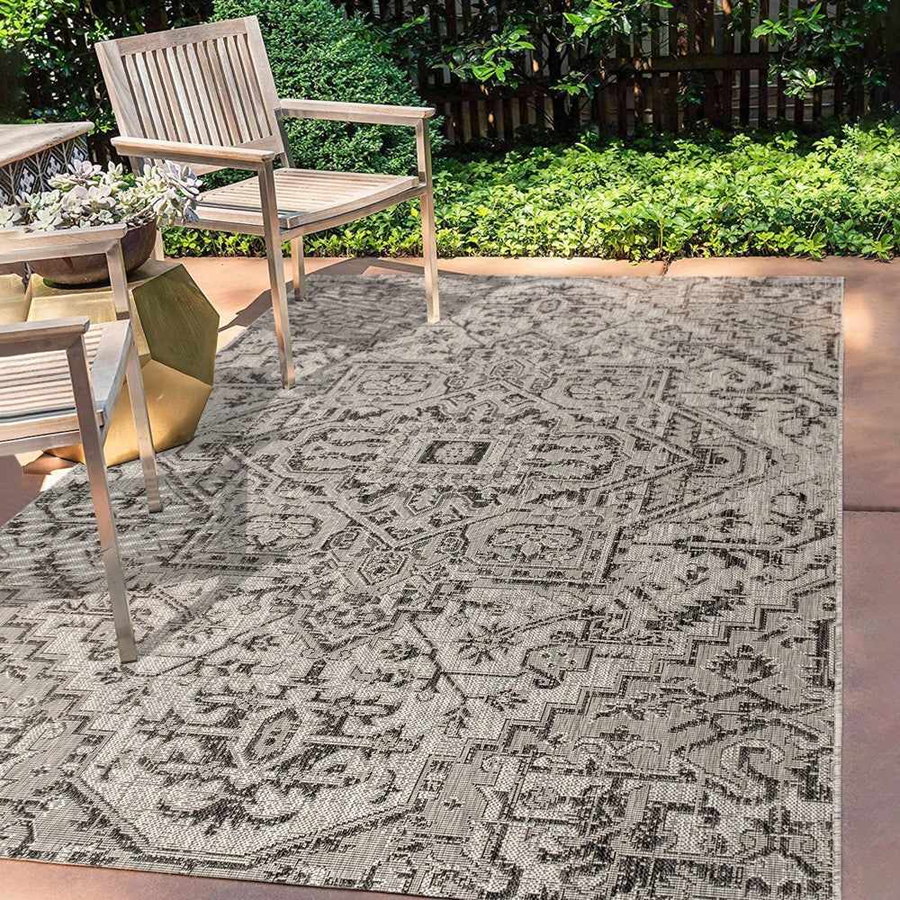 Cascade Bohemian Medallion Textured Weave Indoor/outdoor Area Rug