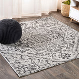 Cascade Bohemian Medallion Textured Weave Indoor/outdoor Square Rug
