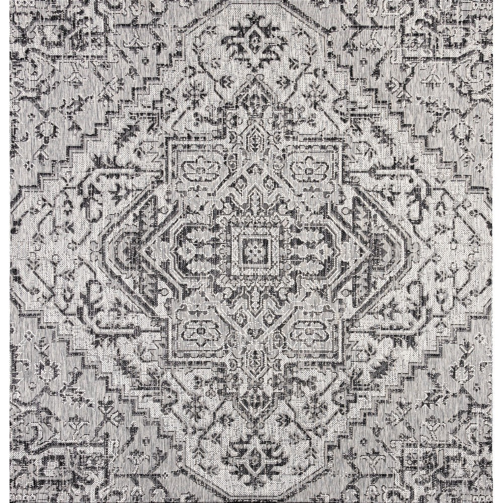 Cascade Bohemian Medallion Textured Weave Indoor/outdoor Square Rug
