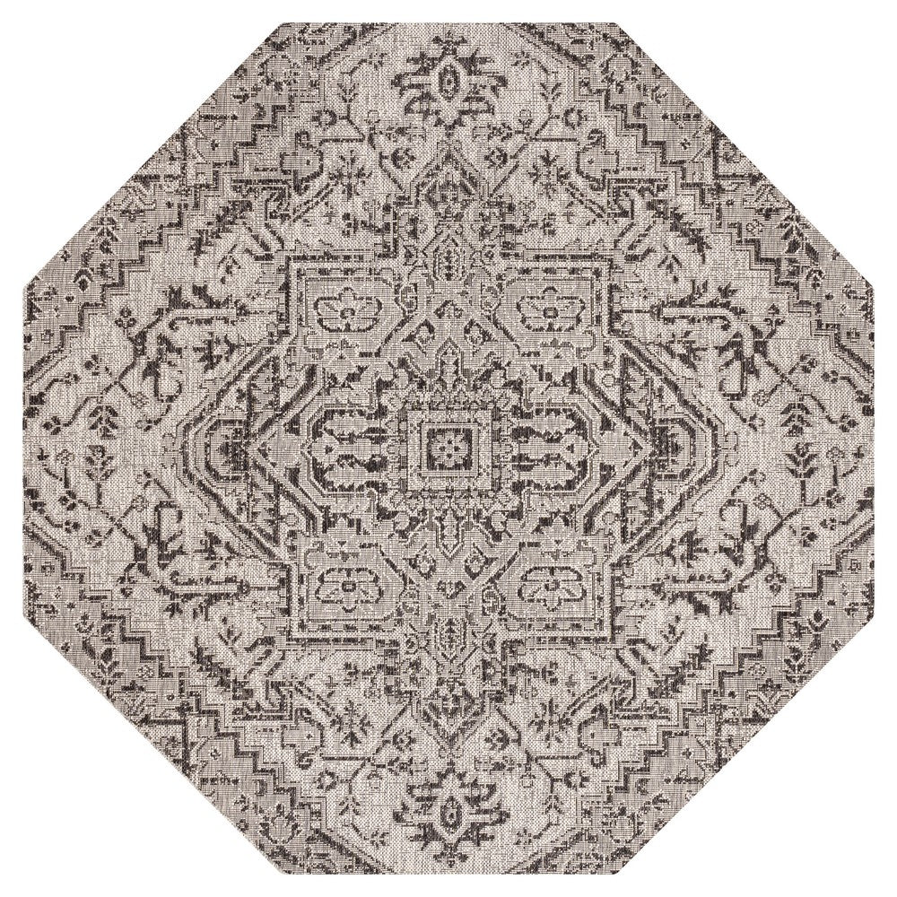 Cascade Bohemian Medallion Textured Weave Indoor/outdoor Octagon Rug