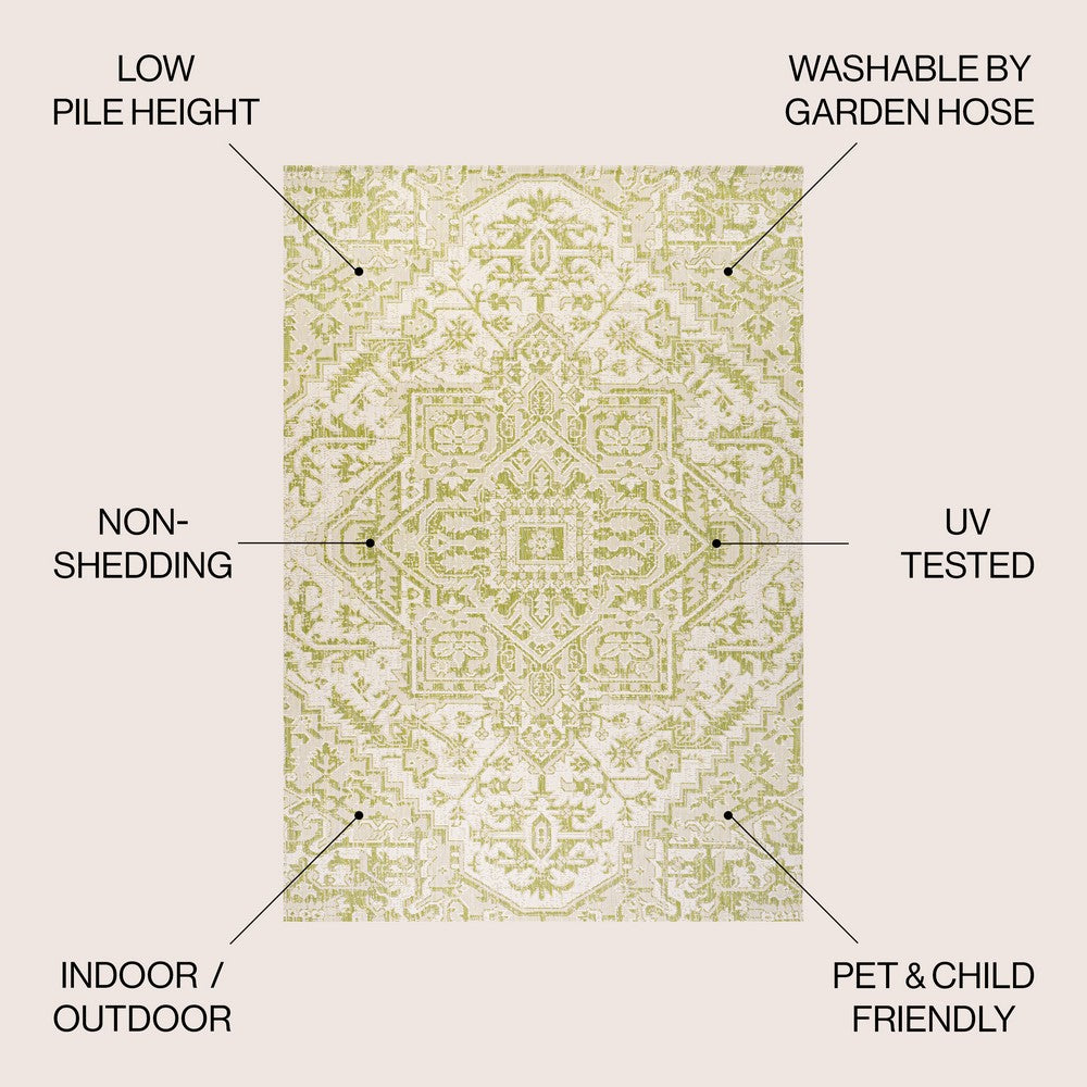 Cascade Bohemian Medallion Textured Weave Indoor/outdoor Area Rug