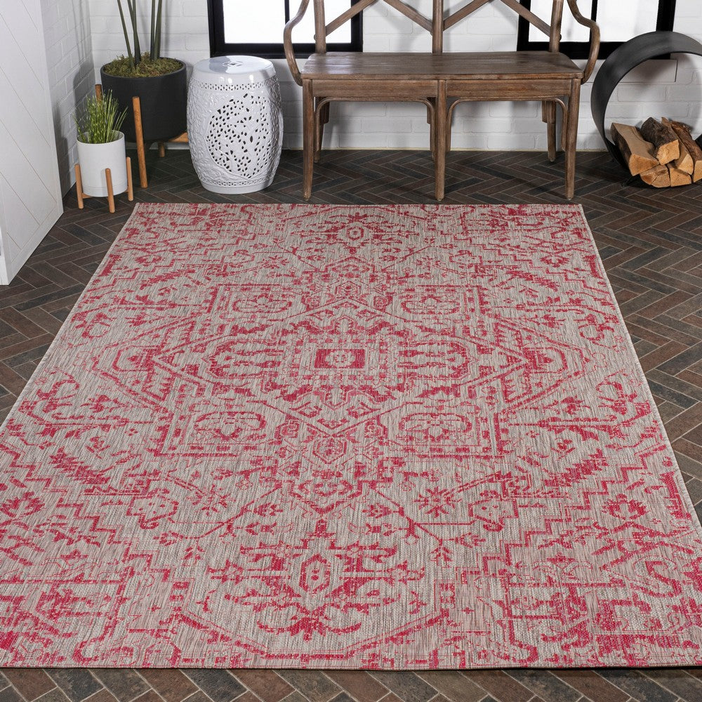 Cascade Bohemian Medallion Textured Weave Indoor/outdoor Area Rug