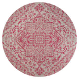 Cascade Bohemian Medallion Textured Weave Indoor/outdoor Round Rug