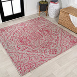 Cascade Bohemian Medallion Textured Weave Indoor/outdoor Square Rug