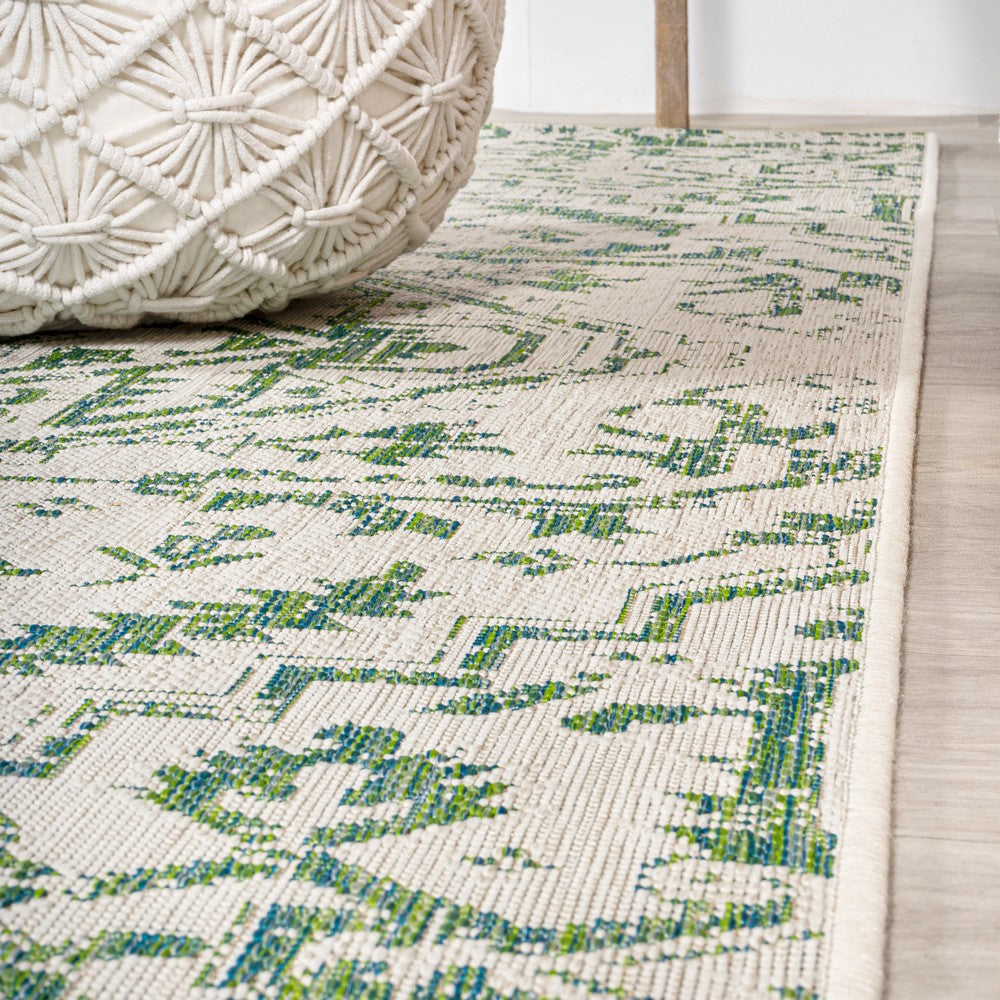 Cascade Bohemian Medallion Textured Weave Indoor/outdoor Runner Rug