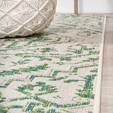 Cascade Bohemian Medallion Textured Weave Indoor/outdoor Runner Rug