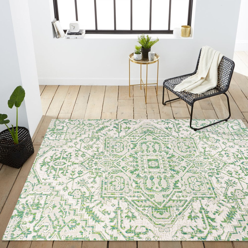 Cascade Bohemian Medallion Textured Weave Indoor/outdoor Area Rug