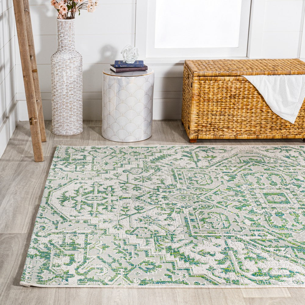 Cascade Bohemian Medallion Textured Weave Indoor/outdoor Area Rug