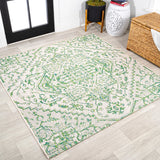 Cascade Bohemian Medallion Textured Weave Indoor/outdoor Square Rug