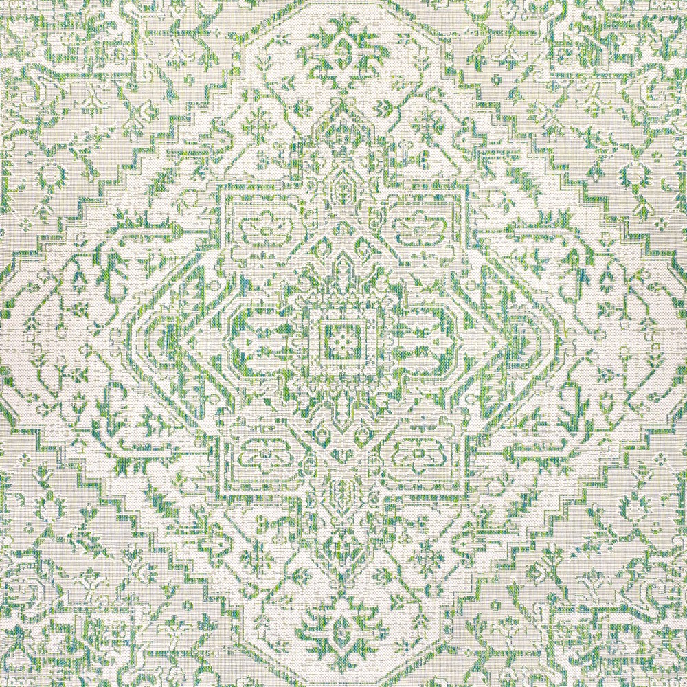Cascade Bohemian Medallion Textured Weave Indoor/outdoor Square Rug