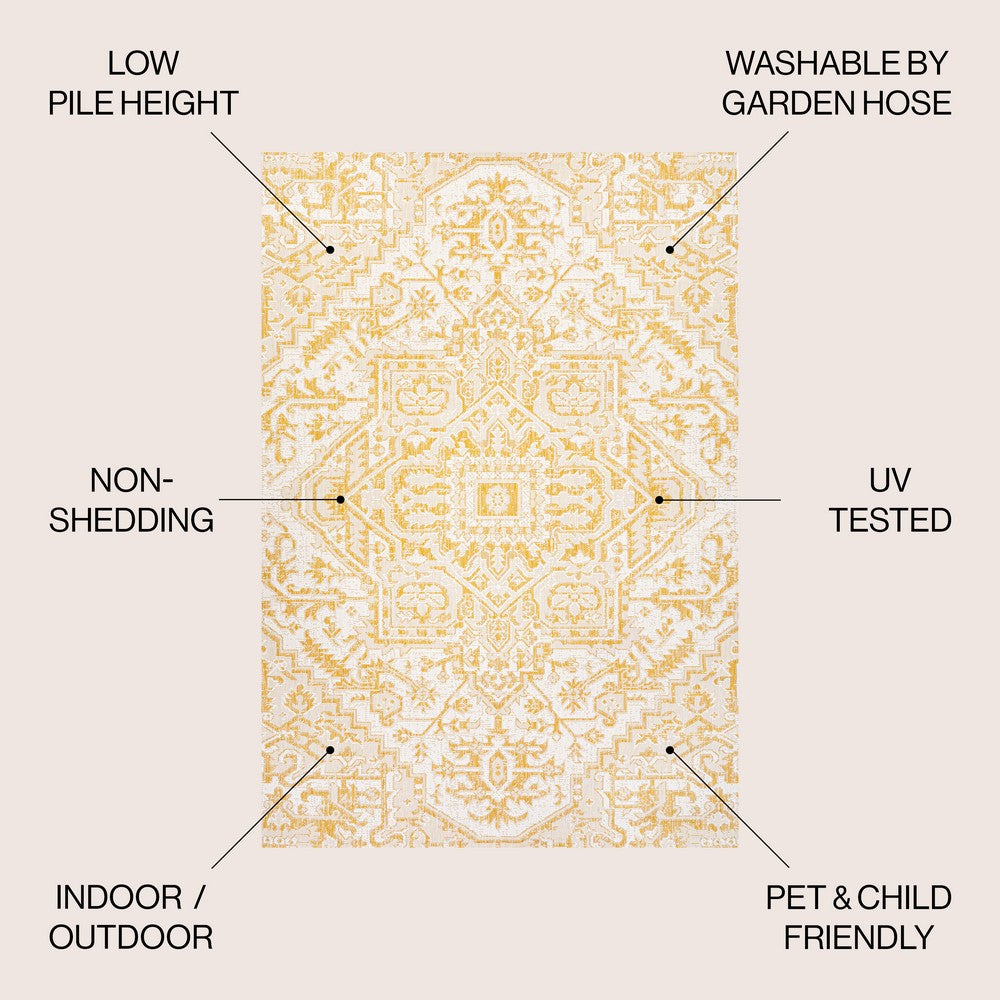 Cascade Bohemian Medallion Textured Weave Indoor/outdoor Area Rug