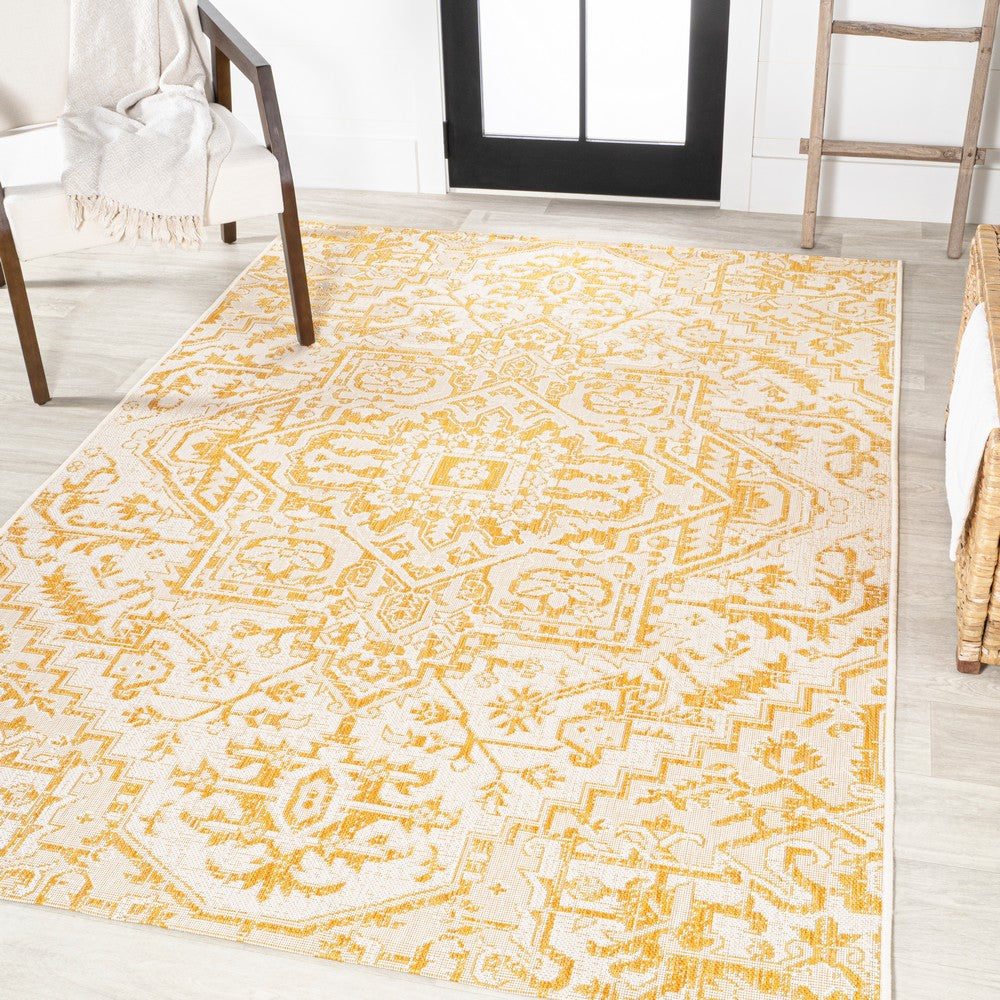 Cascade Bohemian Medallion Textured Weave Indoor/outdoor Area Rug
