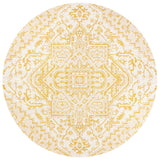 Cascade Bohemian Medallion Textured Weave Indoor/outdoor Round Rug