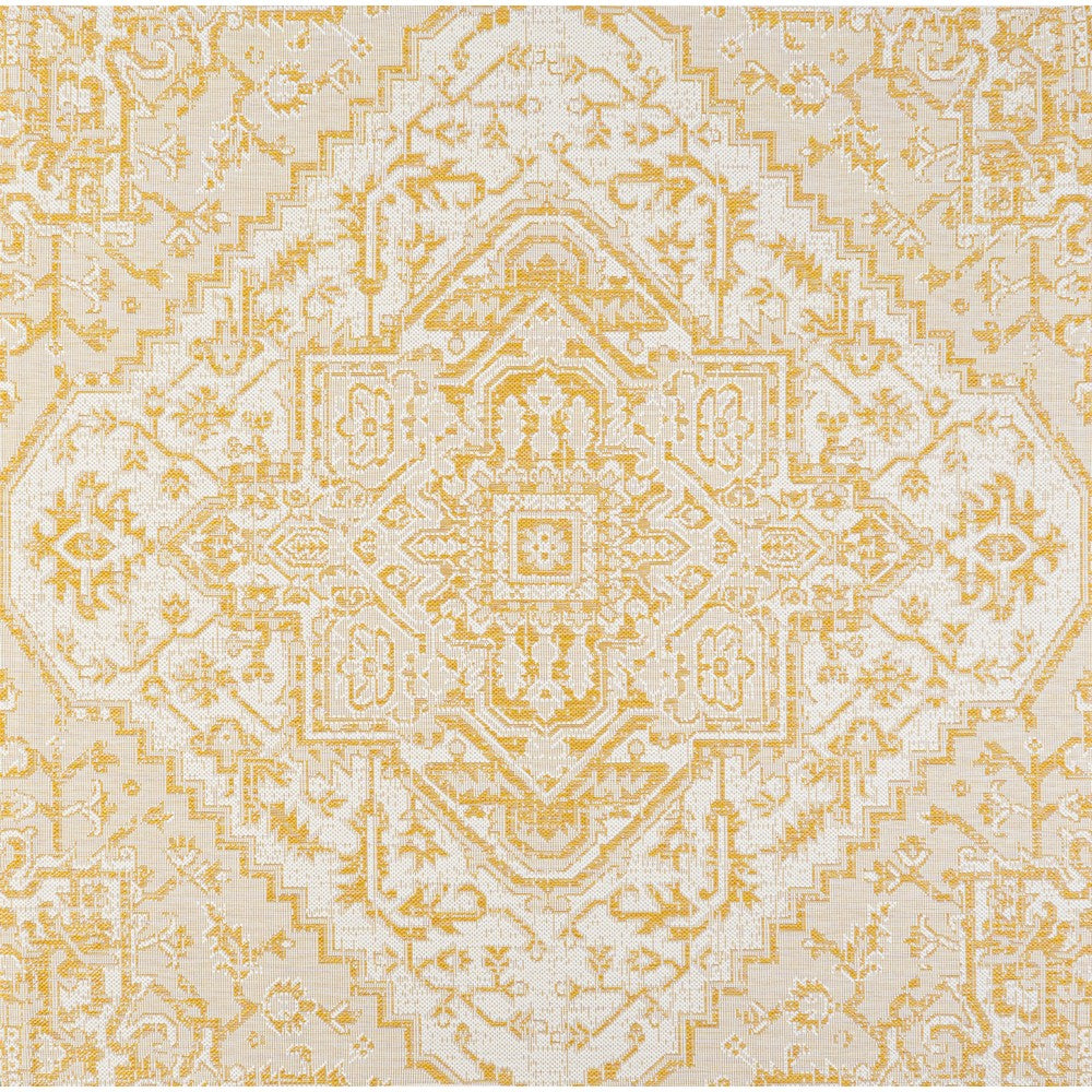 Cascade Bohemian Medallion Textured Weave Indoor/outdoor Square Rug