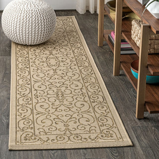 Loretta Vintage Filigree Textured Weave Indoor/outdoor Runner Rug