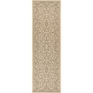 Loretta Vintage Filigree Textured Weave Indoor/outdoor Runner Rug