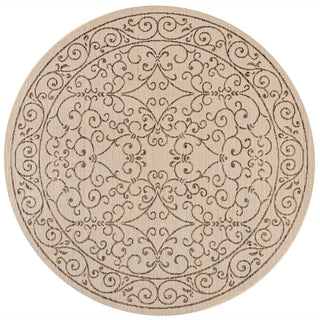 Loretta Vintage Filigree Textured Weave Indoor/outdoor Round Rug