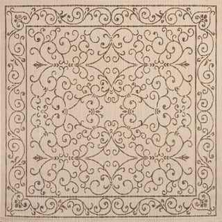 Loretta Vintage Filigree Textured Weave Indoor/outdoor Square Rug