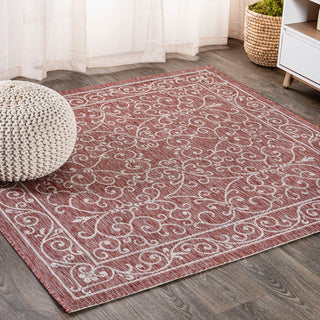 Loretta Vintage Filigree Textured Weave Indoor/outdoor Square Rug