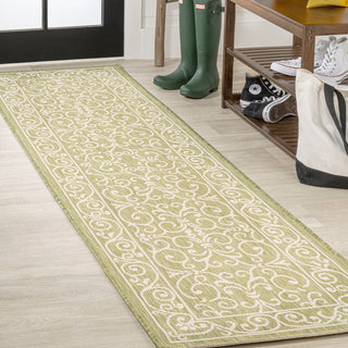Loretta Vintage Filigree Textured Weave Indoor/outdoor Runner Rug