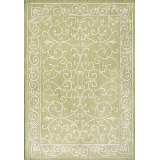Loretta Vintage Filigree Textured Weave Indoor/outdoor Area Rug