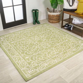 Loretta Vintage Filigree Textured Weave Indoor/outdoor Square Rug