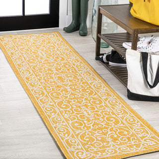 Loretta Vintage Filigree Textured Weave Indoor/outdoor Runner Rug
