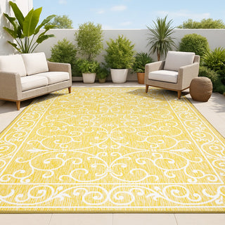 Loretta Vintage Filigree Textured Weave Indoor/outdoor Area Rug