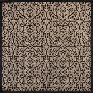 Alfombra Vintage Filigree Textured Weave Indoor/outdoor Square Rug