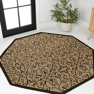 Alfombra Vintage Filigree Textured Weave Indoor/outdoor Octagon Rug