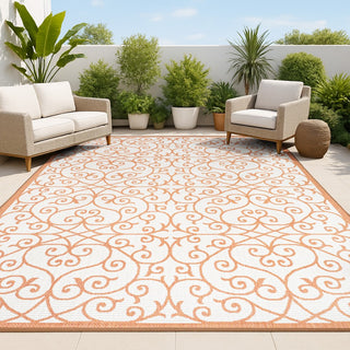 Alfombra Vintage Filigree Textured Weave Indoor/outdoor Area Rug
