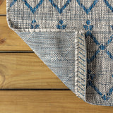 Dean Moroccan Geometric Textured Weave Indoor/outdoor Square Rug