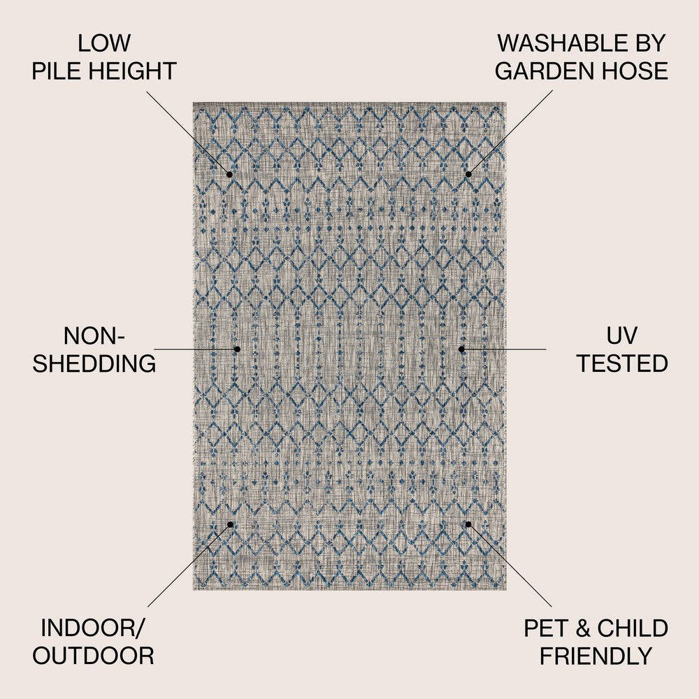 Dean Moroccan Geometric Textured Weave Indoor/outdoor Area Rug
