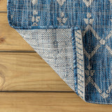 Dean Moroccan Geometric Textured Weave Indoor/outdoor Round Rug