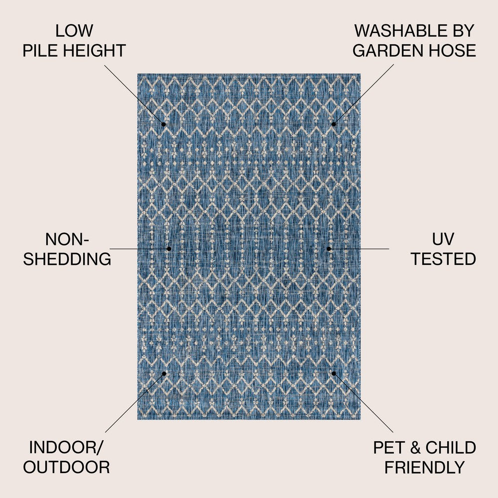Dean Moroccan Geometric Textured Weave Indoor/outdoor Area Rug