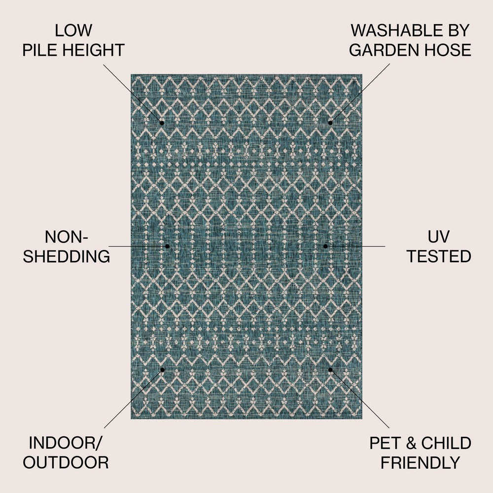 Dean Moroccan Geometric Textured Weave Indoor/outdoor Area Rug