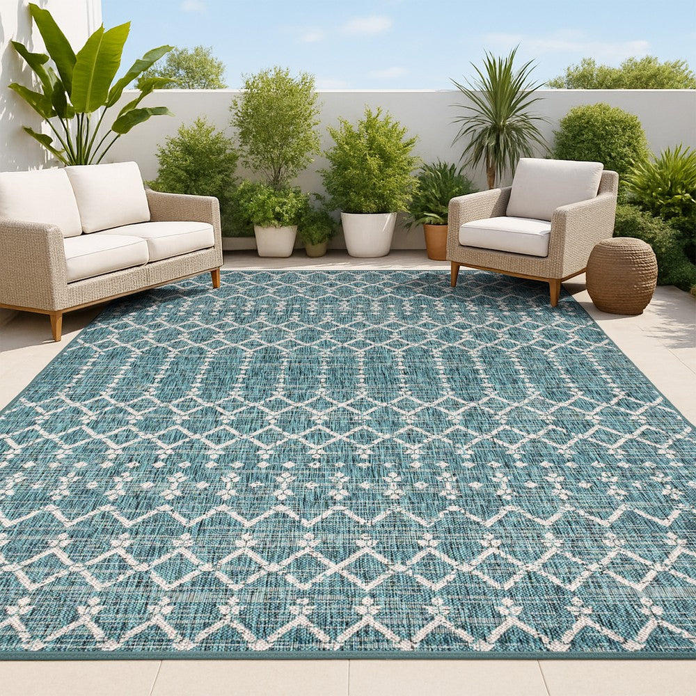Dean Moroccan Geometric Textured Weave Indoor/outdoor Area Rug