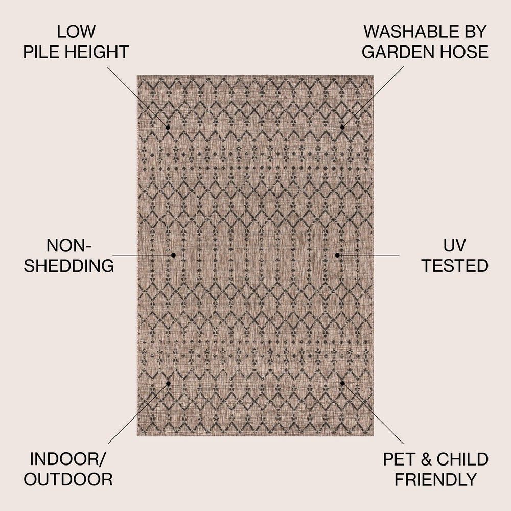 Dean Moroccan Geometric Textured Weave Indoor/outdoor Area Rug