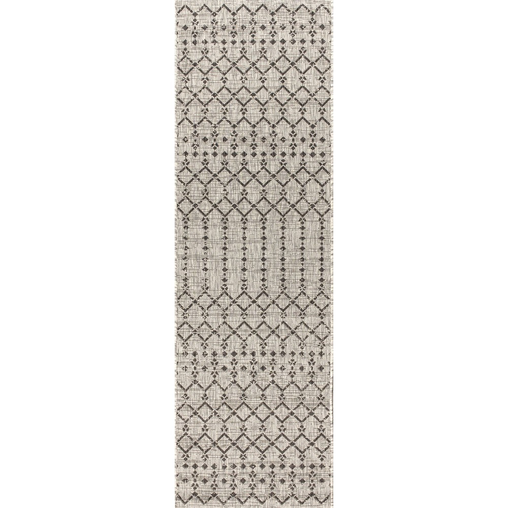 Dean Moroccan Geometric Textured Weave Indoor/outdoor Runner Rug