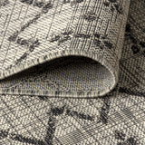 Dean Moroccan Geometric Textured Weave Indoor/outdoor Round Rug
