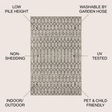 Dean Moroccan Geometric Textured Weave Indoor/outdoor Area Rug